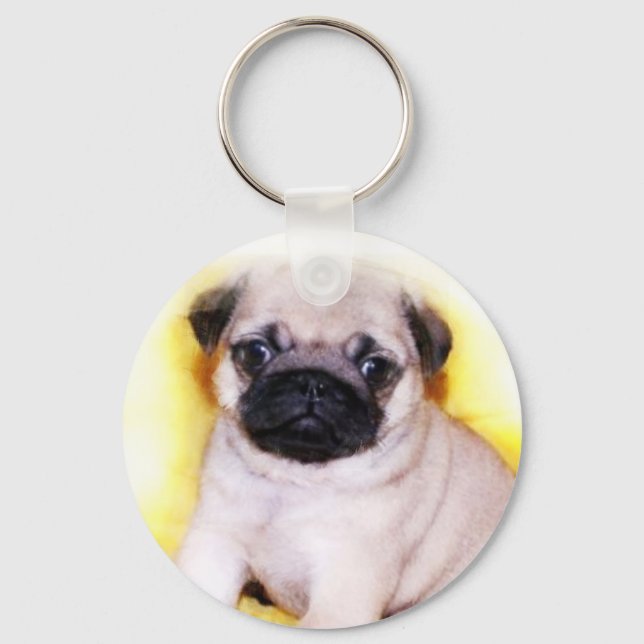 Pug Puppy keychain (Front)