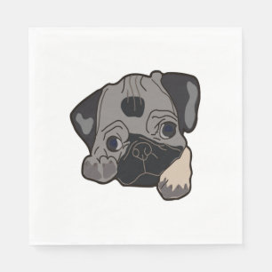 PUG PUPPY NAPKIN
