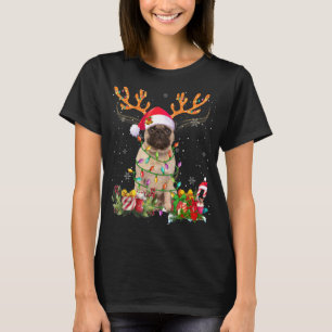Pug Reindeer Family Matching Christmas Pyjamas Dog T-Shirt