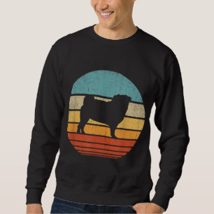 Pug Retro Vintage 60s 70s Sunset Dog Lovers Men Wo Sweatshirt