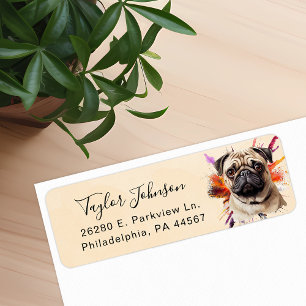 Pug Return Address Label
