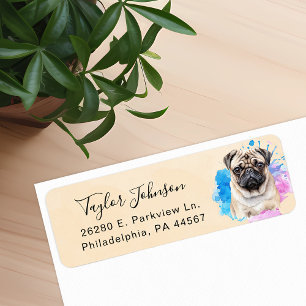 Pug Return Address Label