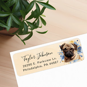Pug Return Address Label