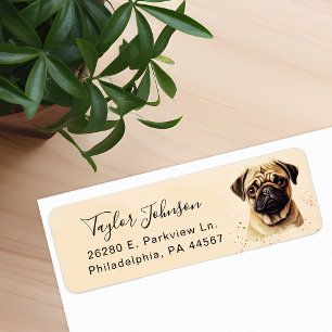 Pug Return Address Label