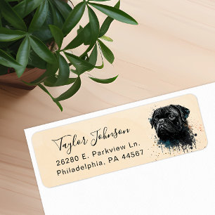 Pug Return Address Label