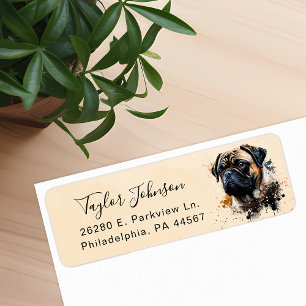 Pug Return Address Label
