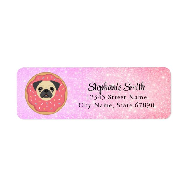Pug Return Address Labels (Front)