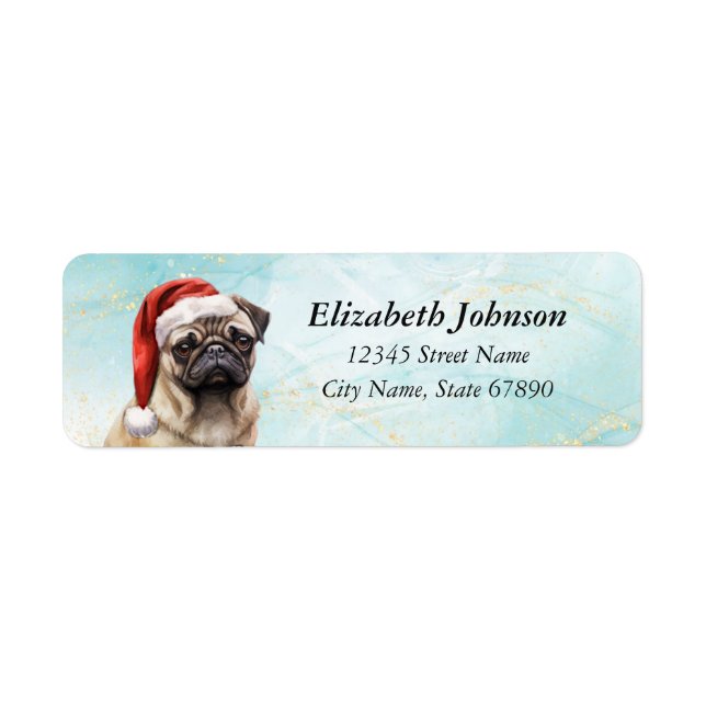 Pug Return Address Labels (Front)
