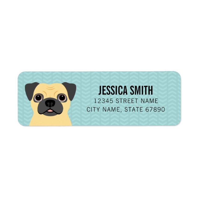 Pug Return Address Labels (Front)
