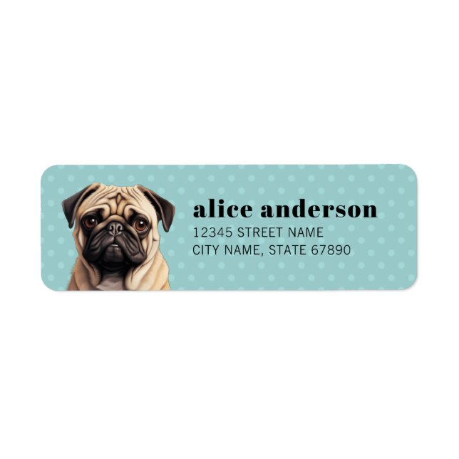 Pug Return Address Labels (Front)