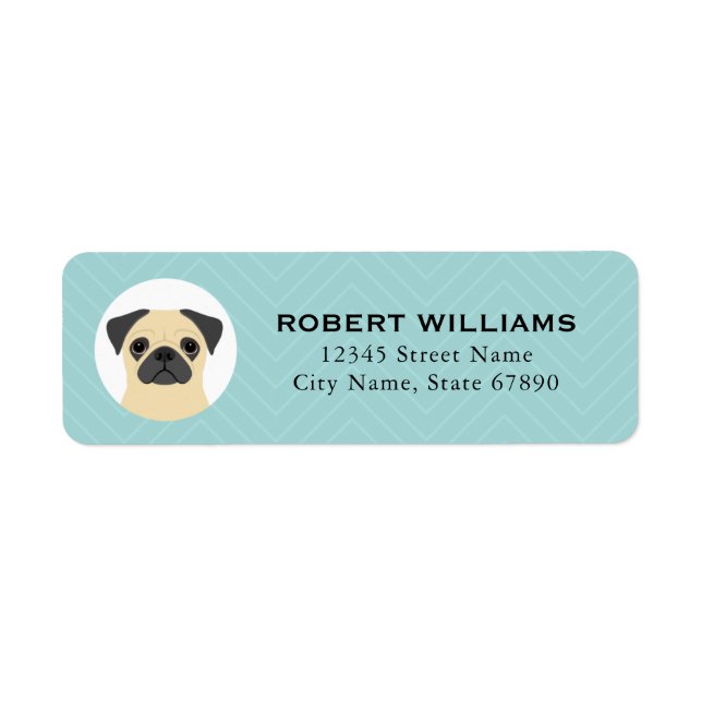 Pug Return Address Labels (Front)