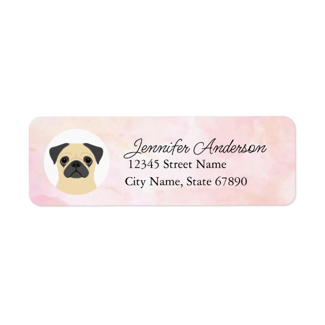 Pug Return Address Labels (Front)