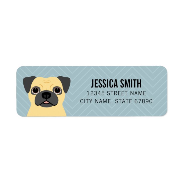 Pug Return Address Labels (Front)
