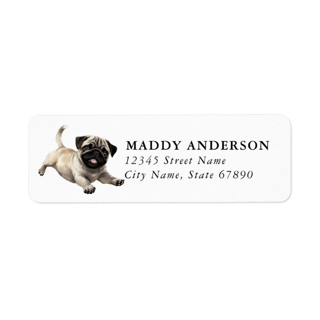 Pug Return Address Labels (Front)