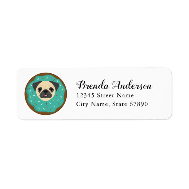 Pug Return Address Labels (Front)