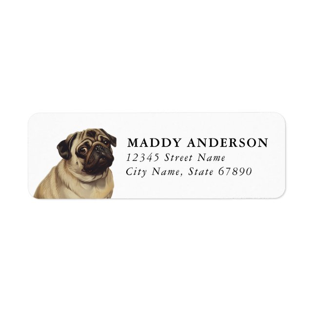 Pug Return Address Labels (Front)