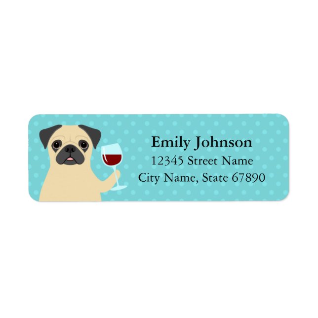Pug Return Address Labels (Front)