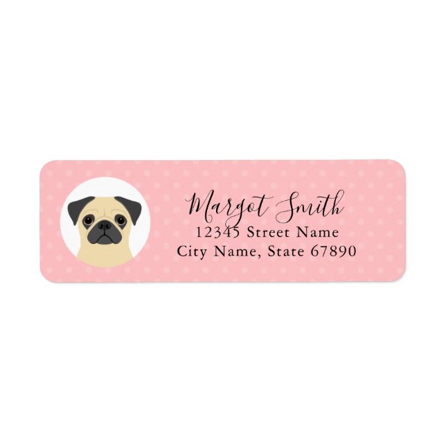 Pug Return Address Labels (Front)
