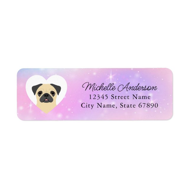 Pug Return Address Labels (Front)