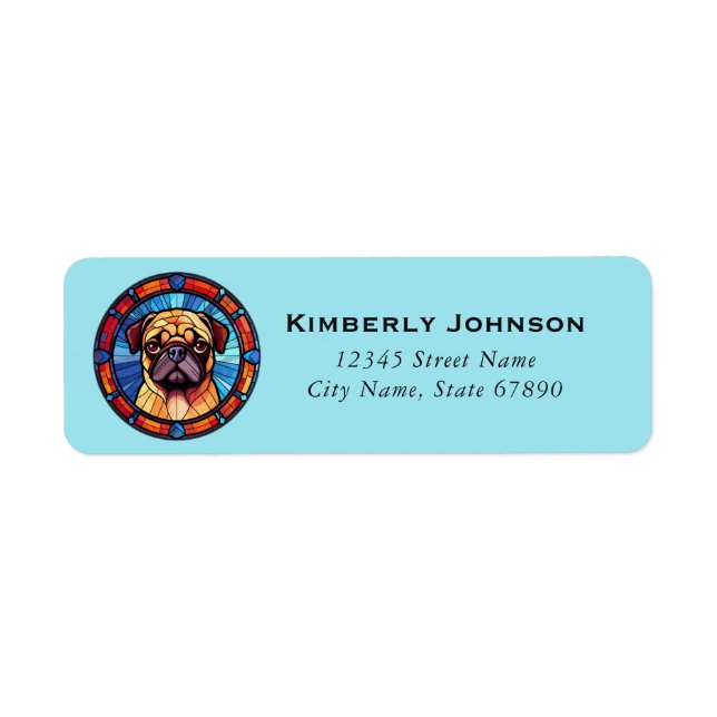 Pug Return Address Labels (Front)
