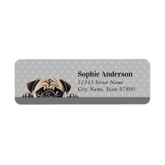 Pug Return Address Labels (Front)