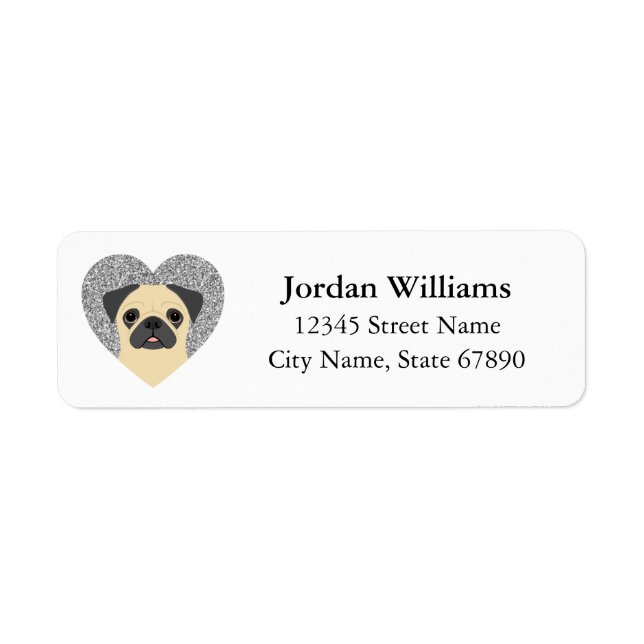 Pug Return Address Labels (Front)