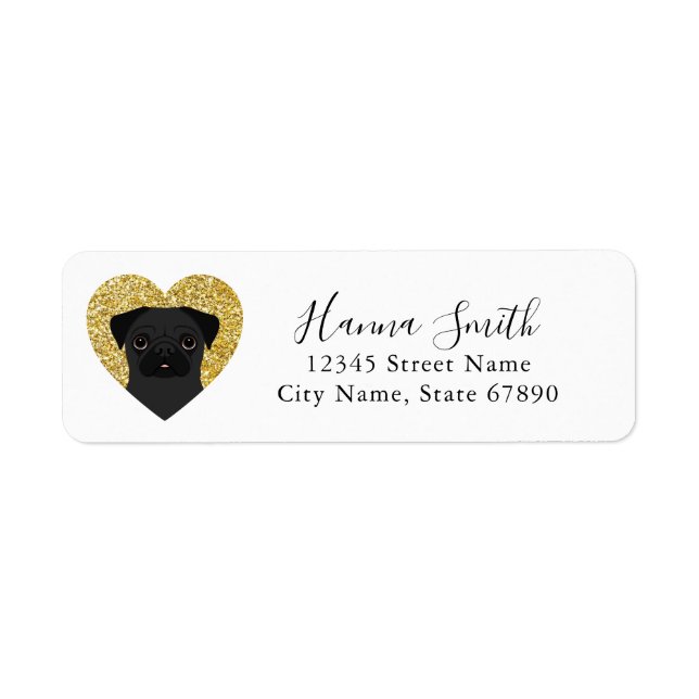 Pug Return Address Labels (Front)
