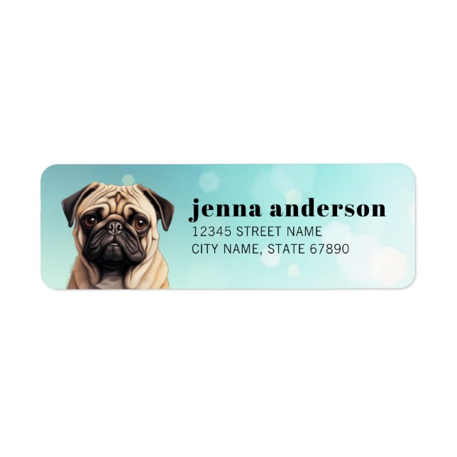 Pug Return Address Labels (Front)