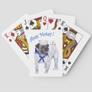 Pug Sailor Playing Cards