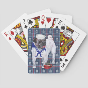 Pug Sailor Playing Cards