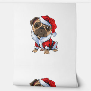 Pug Santa Costume Christmas Pajama Cute Dog Puppy Wallpaper