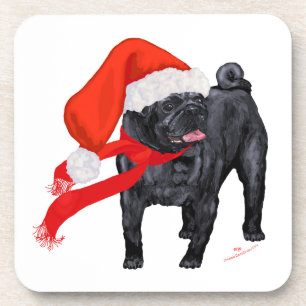 Pug Santa's Helper Coaster