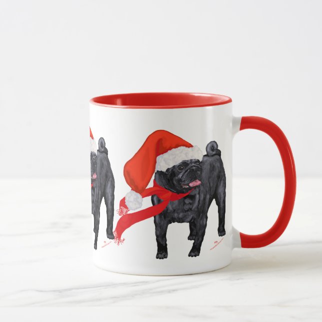 Pug Santa's Helper Mug (Right)