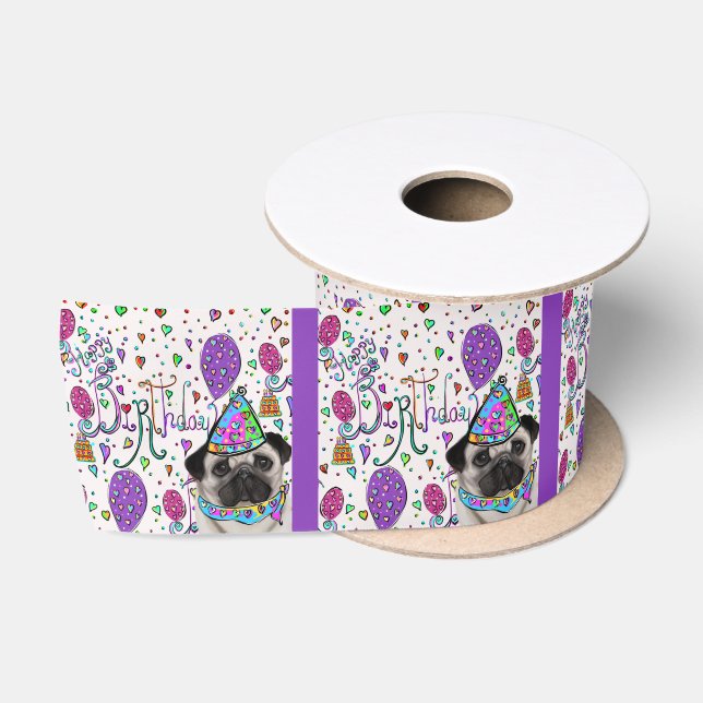 PUG SATIN RIBBON (Spool)