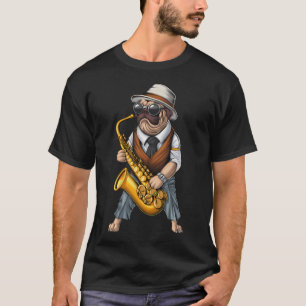 Pug Saxophonist T-Shirt