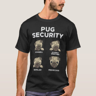 Pug Security Funny Animal Pet Dog Lover Owner Men T-Shirt