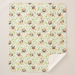 Pug Sherpa Blanket