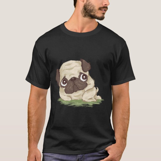 Pug shy Essential T-Shirt 674 (Front)