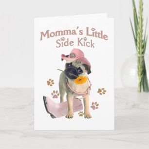 Pug Side Kick Greeting Cards