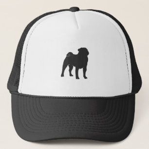Pug  silhouette  - Choose background color Trucker Hat