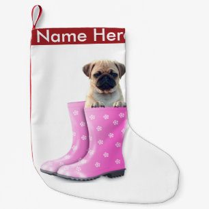 Pug Small Christmas Stocking