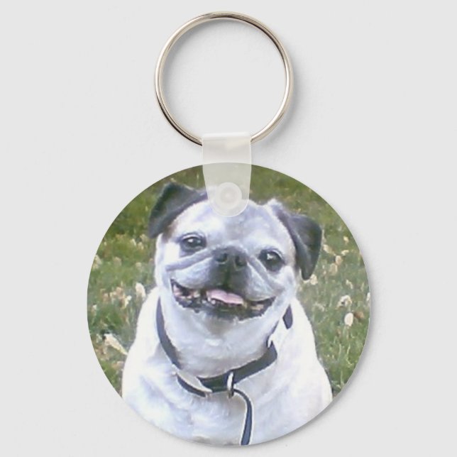 Pug Small Dog Keychain (Front)