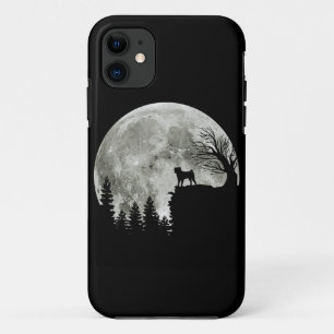 Pug Stand On Mountain Spooky Halloween Moon iPhone 11 Case