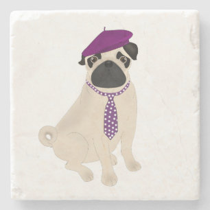 Pug Stone Coaster