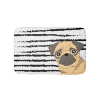 Pug striped black white