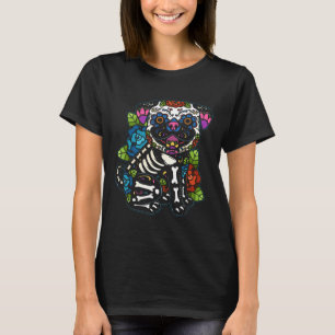 Pug Sugar Skull Mexico Dog Calavera Dia De Los Mue T-Shirt