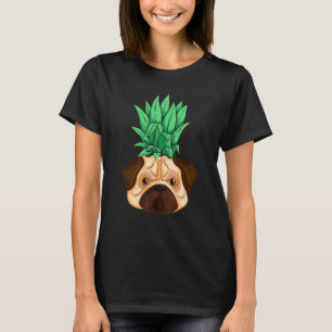 Pug Summer Tropical Fruit Pug Pineapple T-Shirt