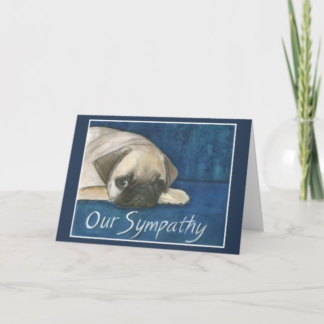 Pug Sympathy Card (Front)