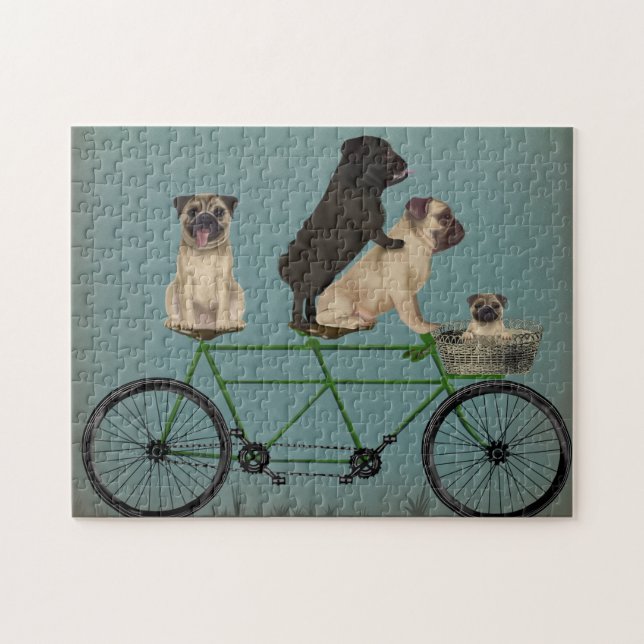 Pug Tandem Jigsaw Puzzle (Horizontal)