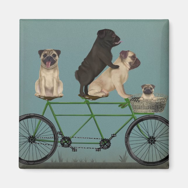 Pug Tandem Magnet (Front)